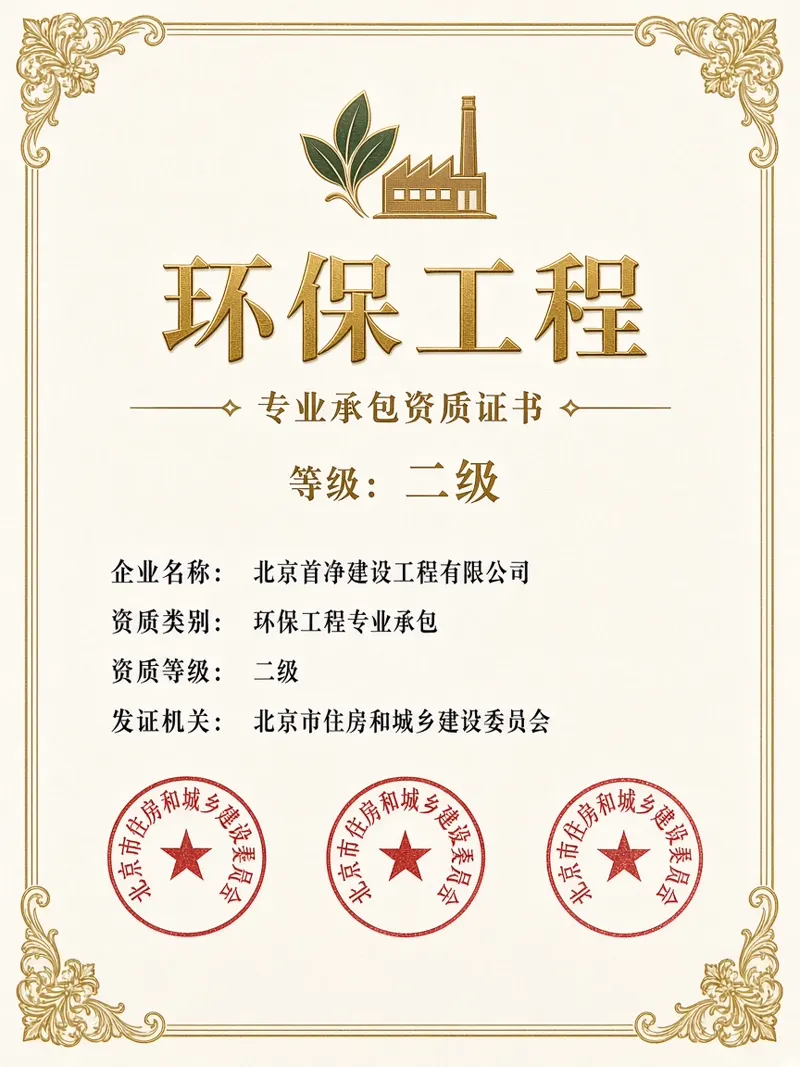 环保工程专业承包证书